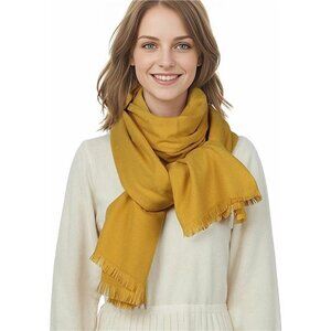 Large Soft Scarf, Winter Scarf Mustard